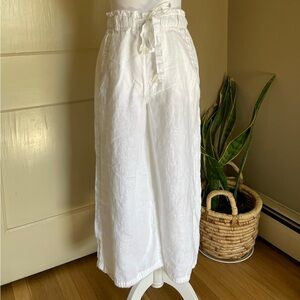 Cloth & Stone Linen Wide-Legged Cropped Pants